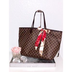 💯 Auth Louis Vuitton Neverfull GM Damier Ebene